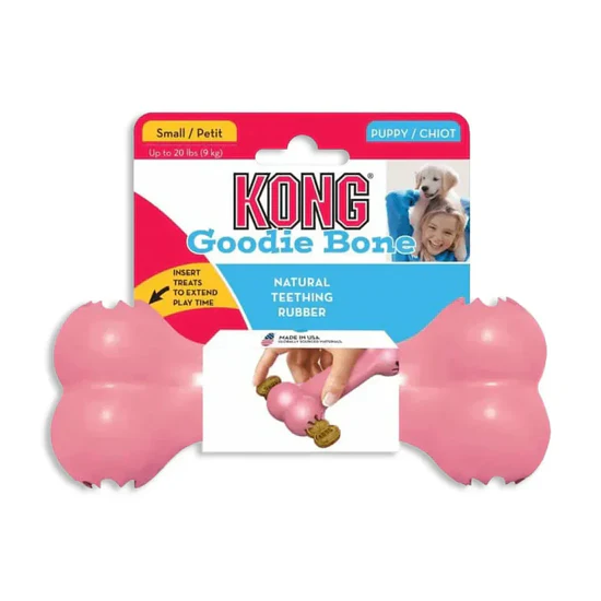 Kong Puppy Goodie Bone Interactive Chew Dog Toy  Small