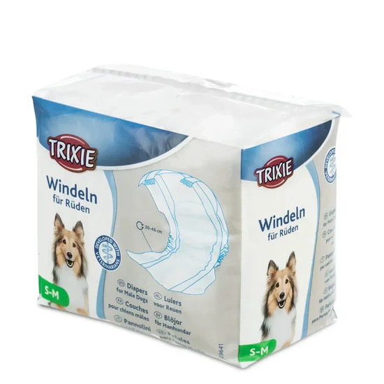 Trixie Disposable Diapers for Male Dog-12 Diapers