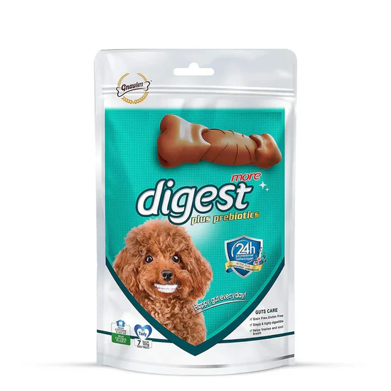 Gnawlers Digest More  Plus Prebiotics Dog Treat  7-in-1  105g